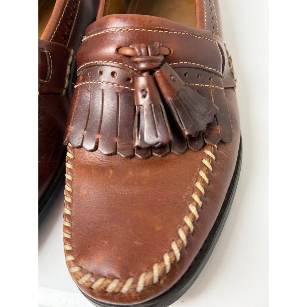 GH Bass Weejuns Kiltie Tassel Men's Loafer 10.5 D Brown